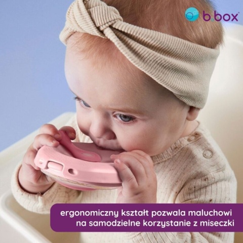 B.BOX Miseczka z pokrywką fill+feed róż