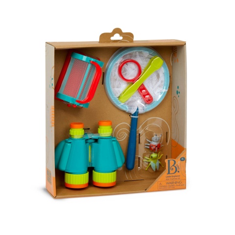 B.toys Little Explorer – zestaw małego BADACZA – do łapania owadów i obserwacji przyrody, z lornetką