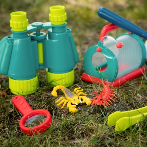 B.toys Little Explorer – zestaw małego BADACZA – do łapania owadów i obserwacji przyrody, z lornetką