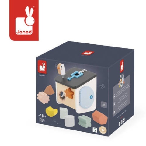 JANOD Drewniany sorter Domek dla ptaszków Sweet Cocoon 18 m +