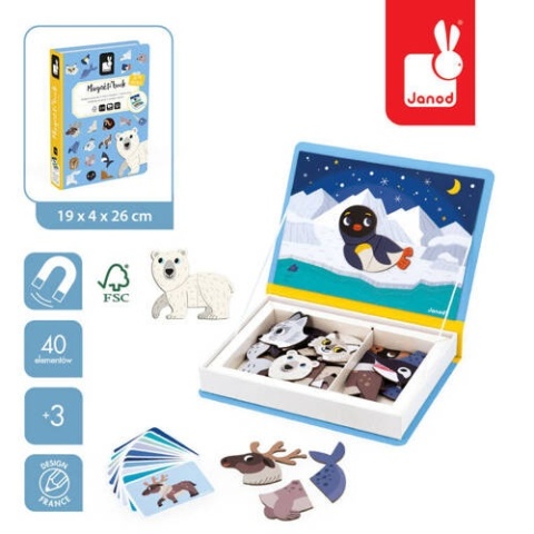 Magnetyczna układanka Janod: Zwierzęta polarne