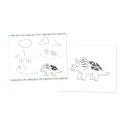 JANOD Zestaw kreatywny Rysowanie krok po kroku Dinozaury 20 rysunków 7+