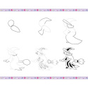 JANOD Zestaw kreatywny Rysowanie krok po kroku Fantastyczne stworzenia 20 rysunków 7+
