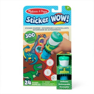 Stempelki z naklejkami i książeczką Dinozaury - Sticker WOW! - Melissa&Doug