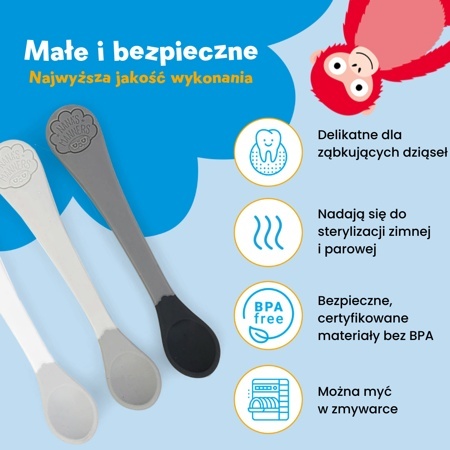NANAS MANNERS ETAP 1 Zestaw 3 łyżeczek, mono