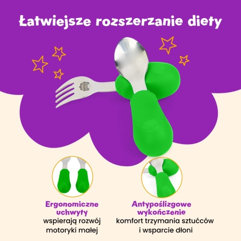 NANAS MANNERS ETAP 2 Widelec i łyżka ORANGE 1-3 lat