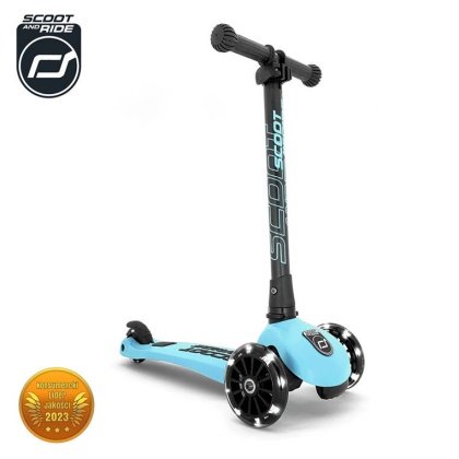SCOOTANDRIDE Highwaykick 3 LED Hulajnoga składana ze świecącymi kółkami 3+ Blueberry