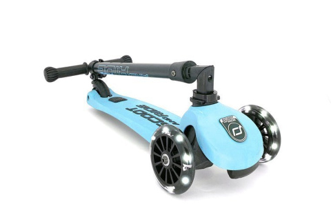 SCOOTANDRIDE Highwaykick 3 LED Hulajnoga składana ze świecącymi kółkami 3+ Blueberry SCOOTANDRIDE Highwaykick 3 LED Hulajnoga składana ze świecącymi kółkami 3+ Blueberry
