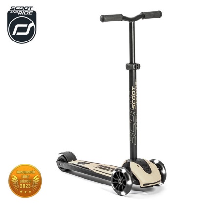 Hulajnoga trójkołowa balansowa ze świecącymi kółkami ScootandRide Highwaykick 5 LED Ash