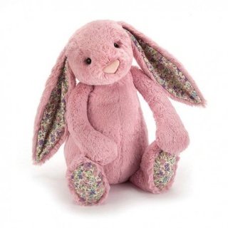 JellyCat - Królik Różowy z uszami w kwiatki 31cm