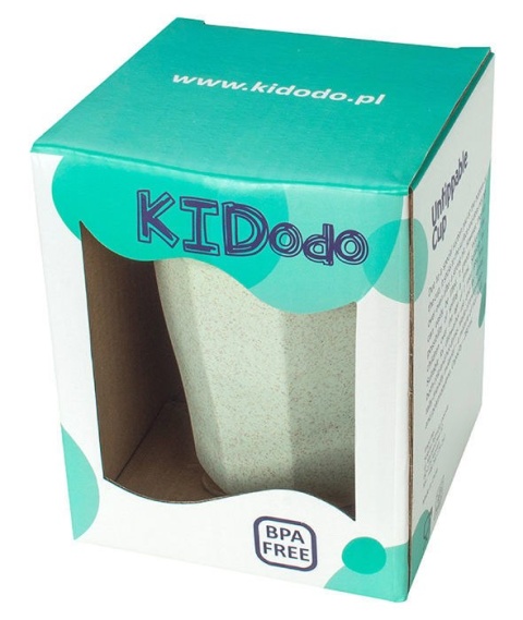 KIDodo - Nieprzewracalny Kubek z Przyssawką z Eko Plastiku, Miętowy, 12m+