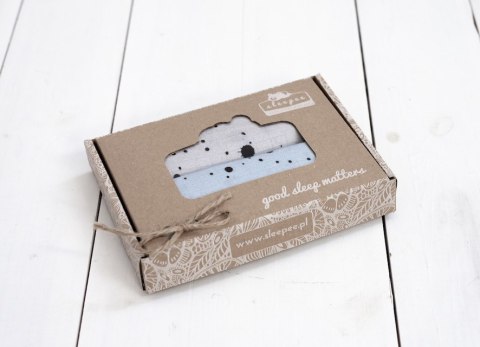 SLEEPEE Pieluszka muślinowa Ink 2-pak szara/niebieska SLEEPEE Pieluszka muślinowa Ink 2-pak szara/niebieska