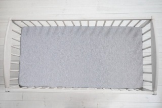 SLEEPEE Prześcieradło do łóżeczka We care Jasny Szary 120 x 60