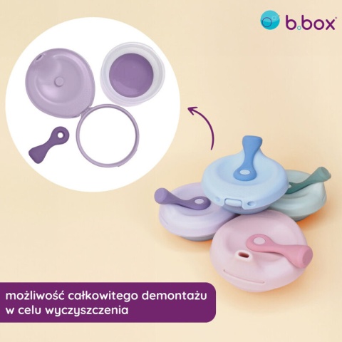 B.BOX Miseczka z pokrywką fill+feed szałwia