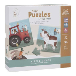 Little Dutch Puzzle 4 elementy Little Farm FSC