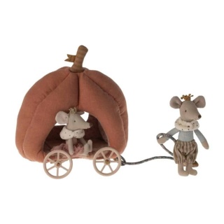 MAILEG Karoca - Pumpkin carriage, Mouse