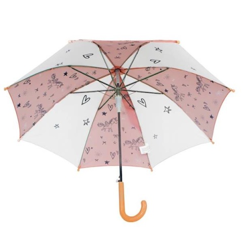 KIDZROOM Parasol przeciwdeszczowy jednorożce serca