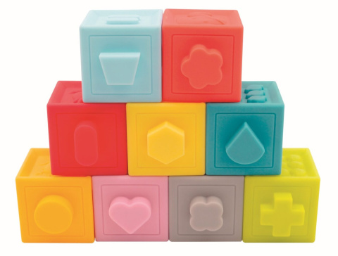 LUDI Miękkie KLOCKI sensoryczne z ŁĄCZENIAMI