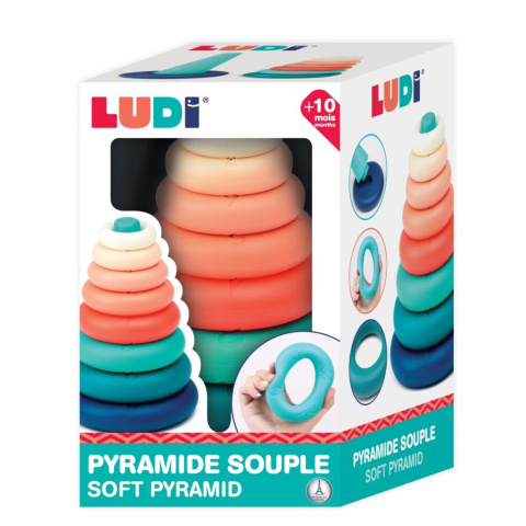 LUDI Układanka PIRAMIDA z wartością dodaną