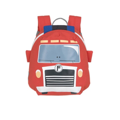 Czerwony plecak dla dziecka Lassig Tiny Drivers Wóz Strażacki