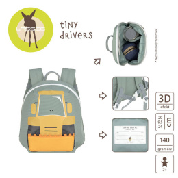 Lassig Plecak mini Tiny Drivers Spychacz