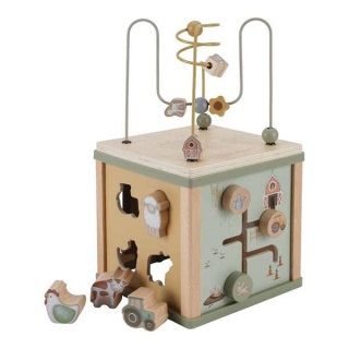 Drewniana kostka edukacyjna Little Dutch Little Farm