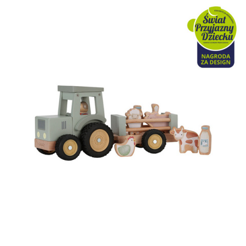 Traktor z przyczepą Little Dutch Little Farm z figurkami zwierząt Traktor z przyczepą Little Dutch Little Farm z figurkami zwierząt