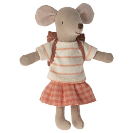 MAILEG Myszka - Tricycle mouse, Big sister - Coral