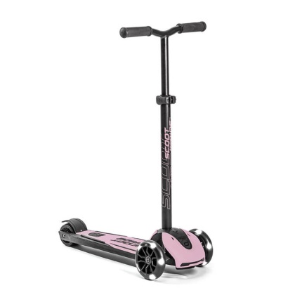 Hulajnoga trójkołowa balansowa ze świecącymi kółkami ScootandRide Highwaykick 5 LED Rose