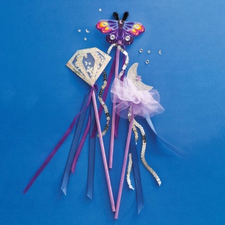 Zestaw kreatywny Magic School Janod - 3 różdżki do samodzielnego wykonania