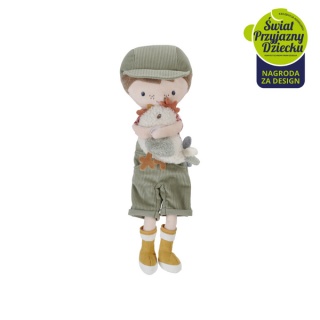 Szmaciana lalka Little Dutch farmer Jim z kurczaczkiem 35 cm
