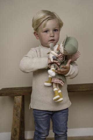 Szmaciana lalka Little Dutch farmer Jim z kurczaczkiem 35 cm