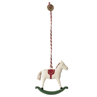 Dekoracja bożonarodzeniowa Maileg - Metal ornament - konik na biegunach