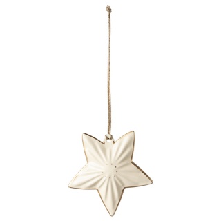 Dekoracja bożonarodzeniowa Maileg - Metal ornament - gwiazda - biała