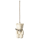 MAILEG Metal ornament, Teddy bear - Off white/Blue