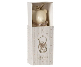 MAILEG Metal ornament, Teddy bear - Off white/Rose