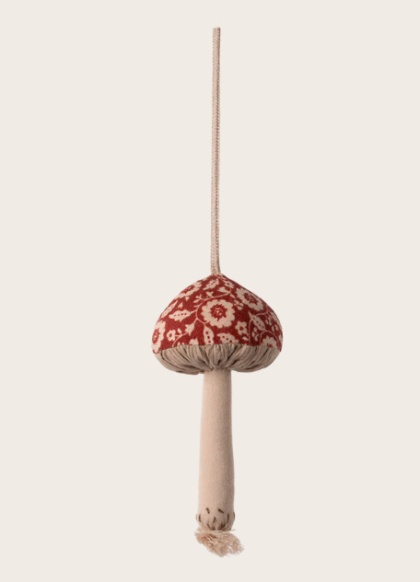 Czerwona dekoracja bożonarodzeniowa Maileg - Mushroom ornament - Winter flower