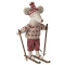 Maileg Myszka Mama - Winter mouse with ski set, Mum - Red