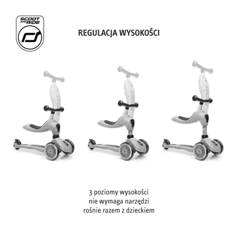 Jeździk i hulajnoga z rączką do prowadzenia ScootandRide Ash Jeździk i hulajnoga z rączką do prowadzenia ScootandRide Ash