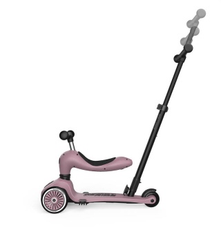 Jeździk i hulajnoga z rączką do prowadzenia ScootandRide Wildberry