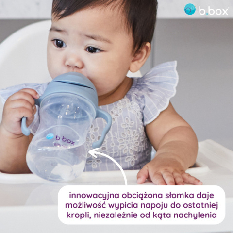 Innowacyjny bidon ze słomką - szałwiowy b.box