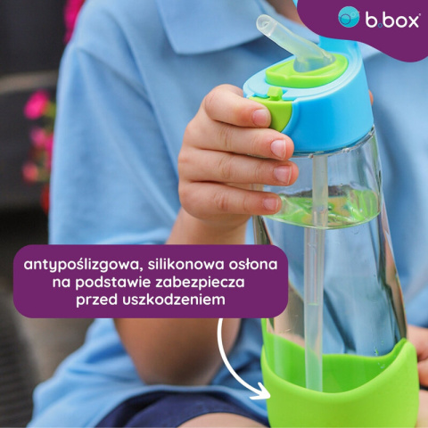 Bidon dla dziecka - tritanowa butelka na wodę ze słomką 600ml Emerald Forest b.box Bidon dla dziecka - tritanowa butelka na wodę ze słomką 600ml Emerald Forest b.box