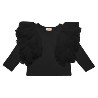 Bluzka Wings - Czarna - Manufaktura Falbanek