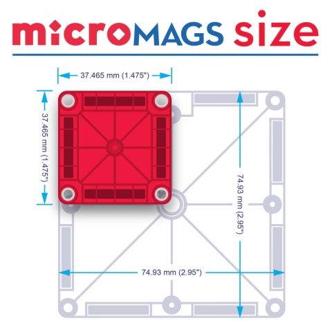 Klocki magnetyczne Travel microMAGS 26 el. Magna-Tiles