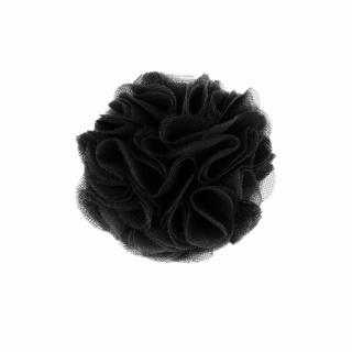 Spinka z pomponem - Czarna - Manufaktura Falbanek