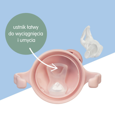 Błękitny kubek - niekapek z miękkim ustnikiem do nauki samodzielnego picia b.box Błękitny kubek - niekapek z miękkim ustnikiem do nauki samodzielnego picia b.box
