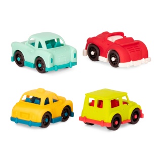 4 małe autka B.Toys Happy Cruisers - zestaw z jeepem