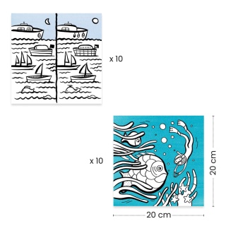 Kolorowanki z grami Ocean Djeco