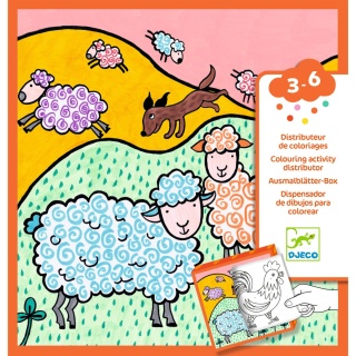 Kolorowanki z grami Djeco Farma - 10 kreatywnych arkuszy