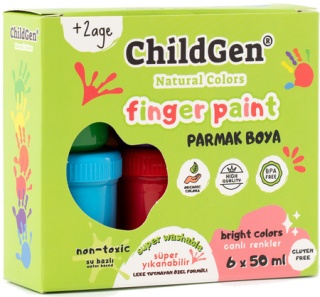 Farby do malowania palcami ChildGen 6x50 ml